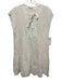 Robin Piccone Size XS White Cotton Sleeveless Split Neck Seersucker Dress White / XS