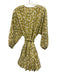 Rhode Size XS White, Yellow, Green Print Cotton Long Sleeve Floral pleats Dress White, Yellow, Green Print / XS