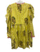 Alix of Bohemia Size XS Yellow & Multi Cotton Split Neck Long Sleeve Dress Yellow & Multi / XS