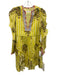 Alix of Bohemia Size XS Yellow & Multi Cotton Split Neck Long Sleeve Dress Yellow & Multi / XS