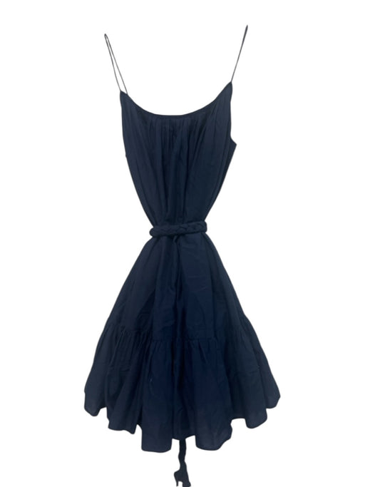 Rhode Size XS Dark Navy Cotton Sleeveless Spaghetti Strap pleats Flounce Dress Dark Navy / XS