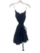 Rhode Size XS Dark Navy Cotton Sleeveless Spaghetti Strap pleats Flounce Dress Dark Navy / XS