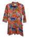 Marigold Size XS Pink & Multi Cotton 3/4 Sleeve 1/4 Button Below knee Dress Pink & Multi / XS
