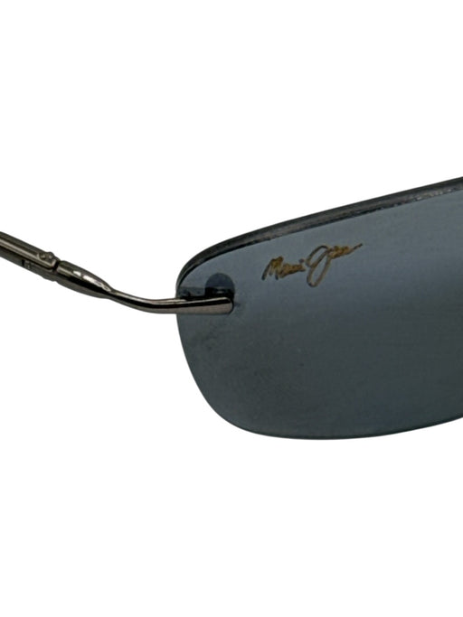 Maui Jim Black Acetate Thin Rimless Sunglasses Black