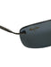Maui Jim Black Acetate Thin Rimless Sunglasses Black