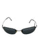 Maui Jim Black Acetate Thin Rimless Sunglasses Black