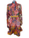 Zimmermann Size 0 Pink & Multi Cotton & Silk Long Sleeve Sheer pleats Midi Dress Pink & Multi / 0