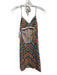 Trina Turk Size XS Multi Nylon Sleeveless Tie Neck Cups All Over Print Swimsuit Multi / XS