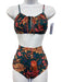 Ulla Johnson Size S Blue & Multi Polyamide Blend Floral High Waist Swimsuit Blue & Multi / S