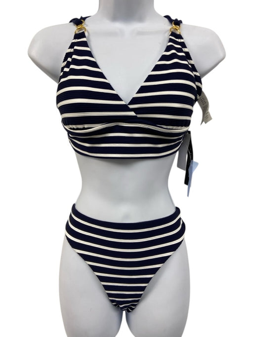 La Blanca Size 6 Navy & white Nylon Stripe Top Swimsuit Navy & white / 6