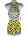 Boden Size 4 White, Yellow, Green Print Polyester Lemon Halter Swimsuit White, Yellow, Green Print / 4