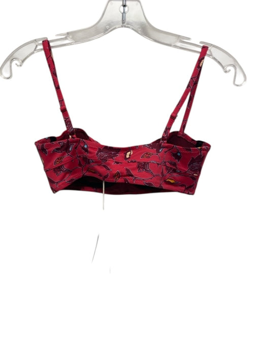 Ulla Johnson Size S Red & Purple Polyamide Blend Floral High Waist Swimsuit Red & Purple / S