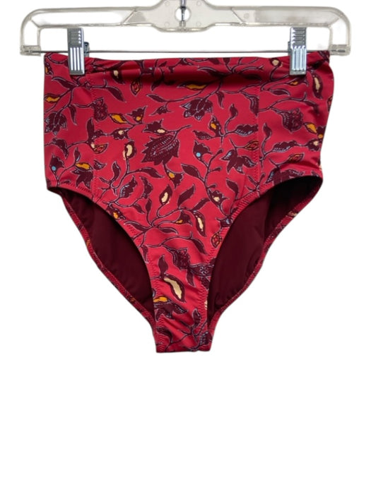 Ulla Johnson Size S Red & Purple Polyamide Blend Floral High Waist Swimsuit Red & Purple / S