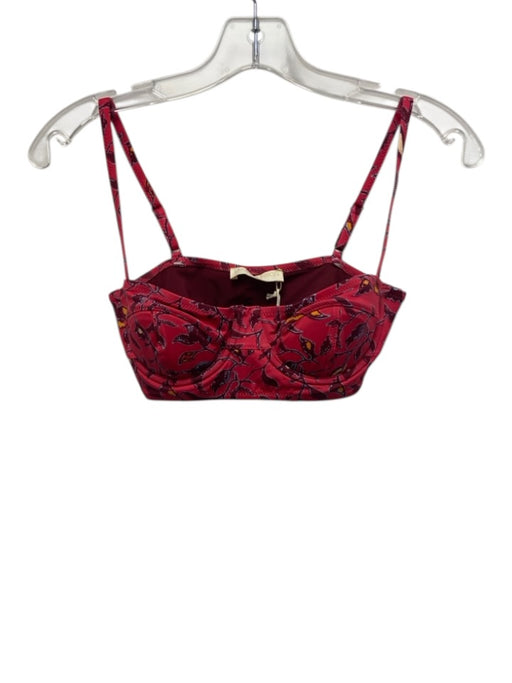 Ulla Johnson Size S Red & Purple Polyamide Blend Floral High Waist Swimsuit Red & Purple / S
