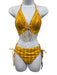 Robin Piccone Size S Yellow & Orange Nylon Tye Dye Tie Neck Tie Back Swimsuit Yellow & Orange / S