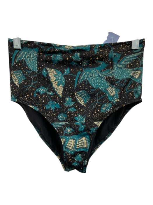 Ulla Johnson Size S Blue, Black, Multi Polyamide Blend Floral Two Piece Swimsuit Blue, Black, Multi / S