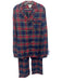 Petite Plume Size L NWT Navy, Red, Multi Cotton Plaid Elastic Waist Pajamas Navy, Red, Multi / L