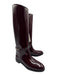 Gucci Shoe Size 38 Cherry Red Leather Horsebit Patent Knee High Boots Cherry Red / 38