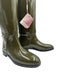 Gucci Shoe Size 38 Olive Green Leather Horsebit Patent Knee High Boots Olive Green / 38