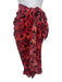 Ulla Johnson Size One Size Red & Black Cotton & Viscose Tie Detail Sheer Coverup Red & Black / One Size