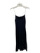 Joah Brown Size S/M Black Rayon Spaghetti Strap Ribbed Side Slit Dress Black / S/M