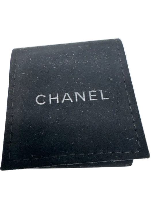 Chanel Black, Pink, Gold Leather & Metal Enamel Interlocking CC Earrings