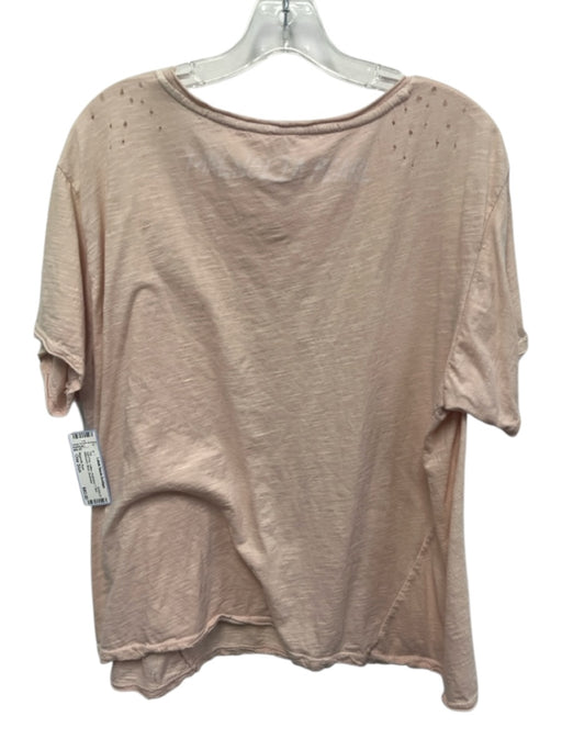 Magnolia Pearl Size One Size Light Pink Cotton Heathered T Shirt distressed Top Light Pink / One Size