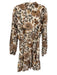 Lilly Pulitzer Size 16 White, Brown, Black Cotton Long Sleeve Floral Dress White, Brown, Black / 16