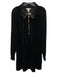 Lilly Pulitzer Size XL Black Polyester Velvet Half Zip Long Sleeve Dress Black / XL