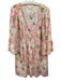 Lilly Pulitzer Size 16 Pink, White, Green Rayon Long Trumpet Sleeve Floral Dress Pink, White, Green / 16