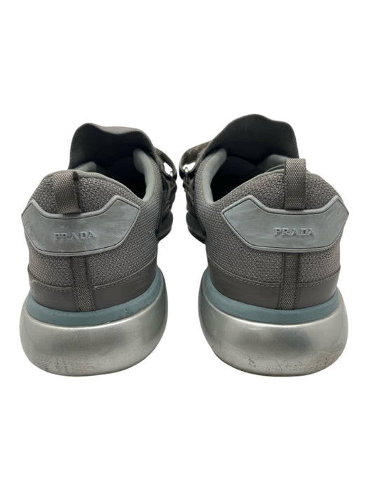 Prada Shoe Size 10 AS IS - wear Gray & Baby Blue Synthetic Velcro Sneakers 10