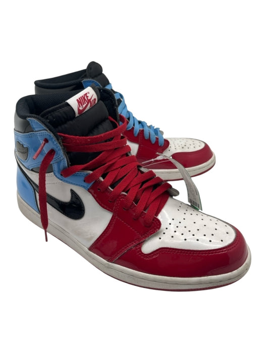 Nike Shoe Size 12 AS IS - General Wear White, Red, Blue & Brown Leather Sneakers 12