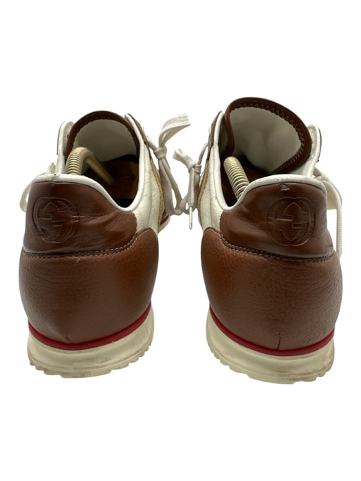 Gucci Shoe Size 11 Brown & White Synthetic Low Top Men's Shoes 11