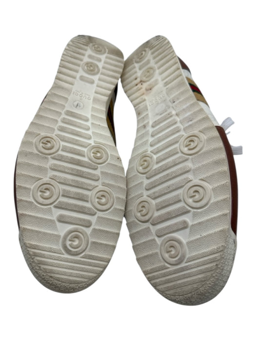 Gucci Shoe Size 11 Brown & White Synthetic Low Top Men's Shoes 11