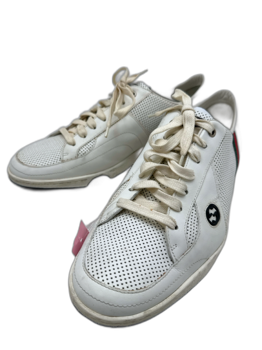 Gucci Shoe Size 11 AS IS White & Multi Leather Low Top Men's Shoes White & Multi / 11