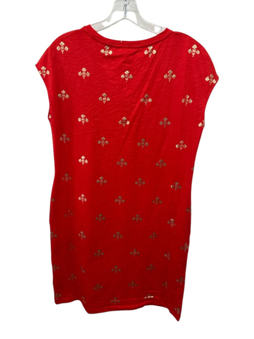 Boden Size 6L Red Cotton Blend Gold Accents Sleeveless Dress Red / 6L