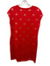 Boden Size 6L Red Cotton Blend Gold Accents Sleeveless Dress Red / 6L