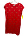 Boden Size 6L Red Cotton Blend Gold Accents Sleeveless Dress Red / 6L