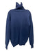 Quince Size Small Navy Organic Cotton Long Sleeve Cable Knit turtle neck Sweater Navy / Small