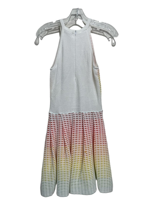 Parker Size S White & Multi Sleeveless Checkered Pleated All Over Print Dress White & Multi / S