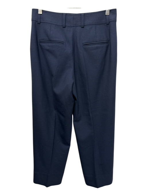 Club Monaco Size 4 Navy Polyester Zip & Hook Closure High Rise Straight Pants Navy / 4