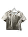 Porridge Size S Gold Polyurethane Blend Faux Leather Metalic Short Sleeve Top Gold / S