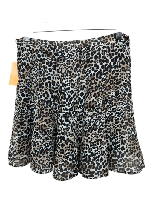 Show Me Your Mumu Size M Brown, Black, White Side Zip Leopard Print Ruffle Skirt Brown, Black, White / M