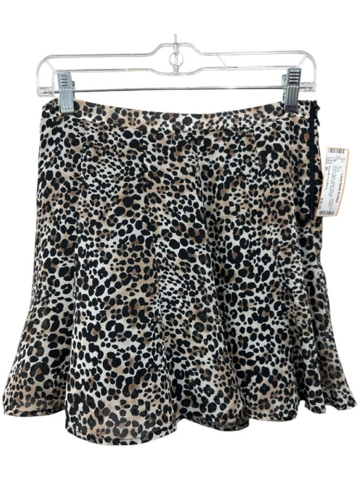 Show Me Your Mumu Size M Brown, Black, White Side Zip Leopard Print Ruffle Skirt Brown, Black, White / M