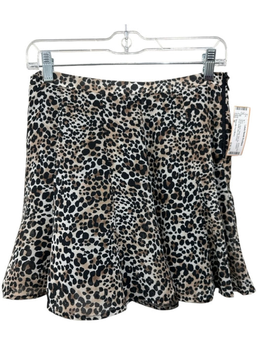 Show Me Your Mumu Size M Brown, Black, White Side Zip Leopard Print Ruffle Skirt Brown, Black, White / M