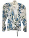 Yumi Kim Size S White, Light Blue & Green Polyester Long Sleeve Floral Wrap Top White, Light Blue & Green / S