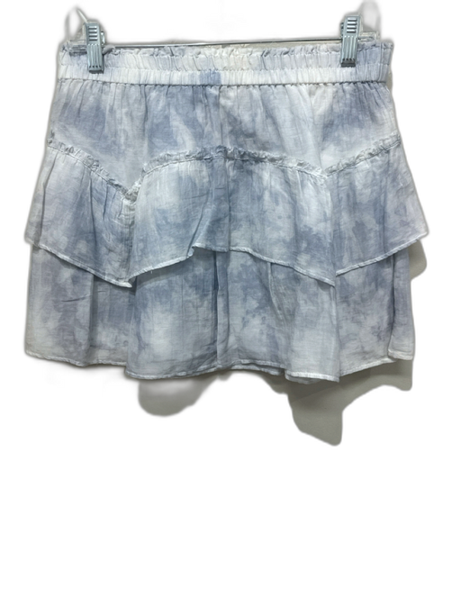 Love Shack Fancy Size L Light blue & white Cotton Elastic Waist Tie Dye Skirt Light blue & white / L