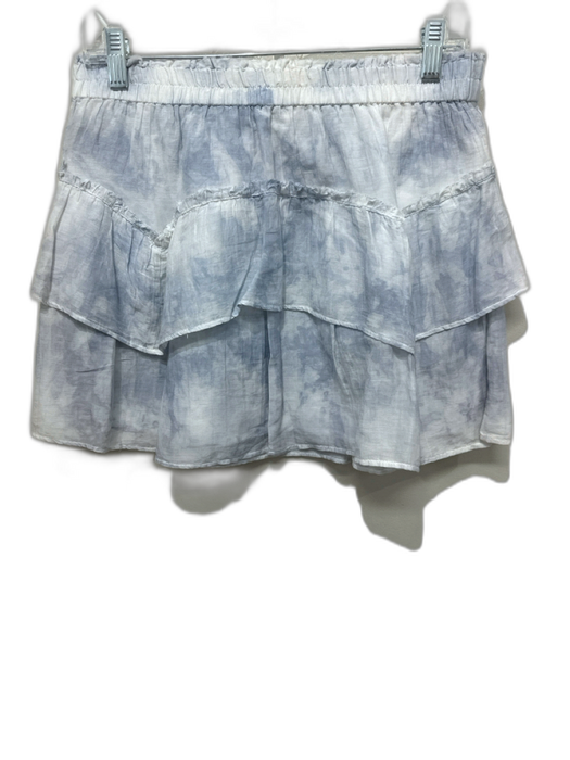 Love Shack Fancy Size L Light blue & white Cotton Elastic Waist Tie Dye Skirt Light blue & white / L