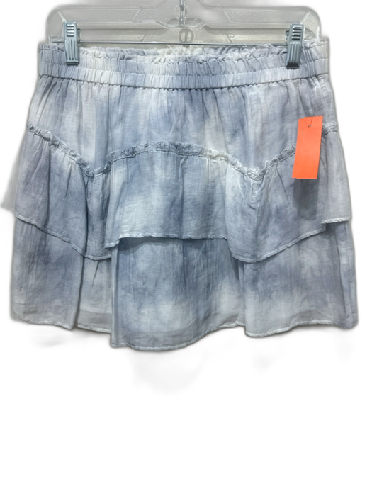 Love Shack Fancy Size L Light blue & white Cotton Elastic Waist Tie Dye Skirt Light blue & white / L