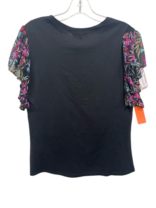 Generation Love Size M Black, Pink & Blue Silk & Cotton Floral Mini Skirt Set Black, Pink & Blue / M